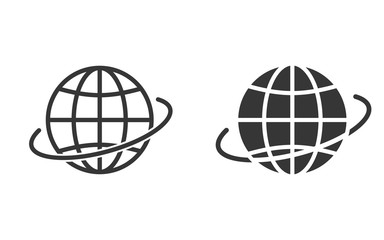 Globe vector icon for graphic and web design.
