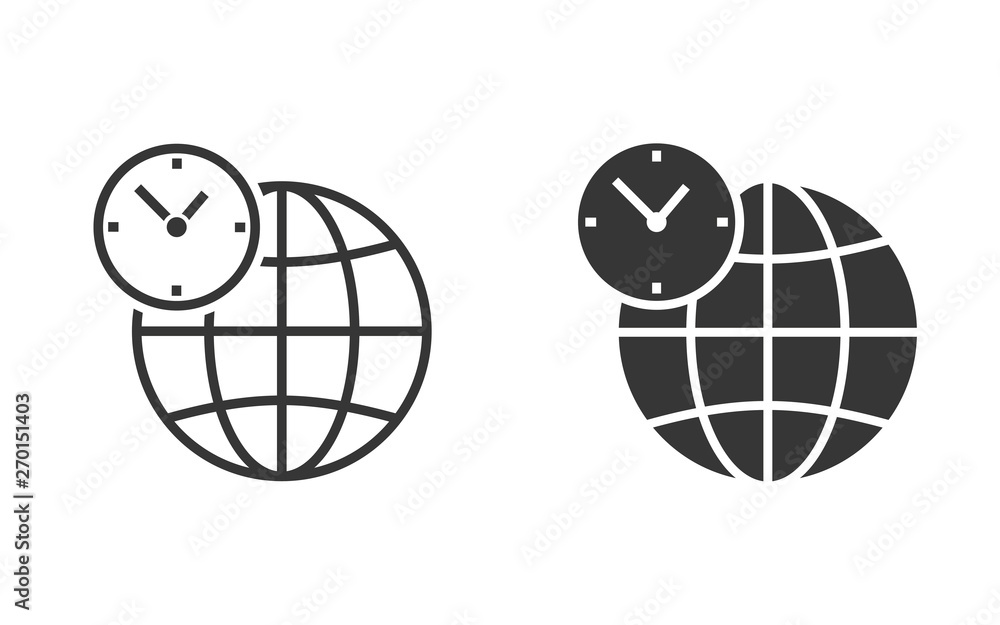 Poster globe vector icon for graphic and web design.