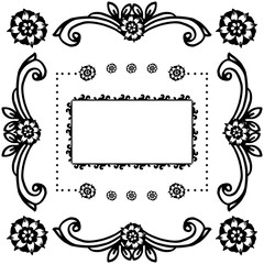 Vector illustration various greeting card with flower frame
