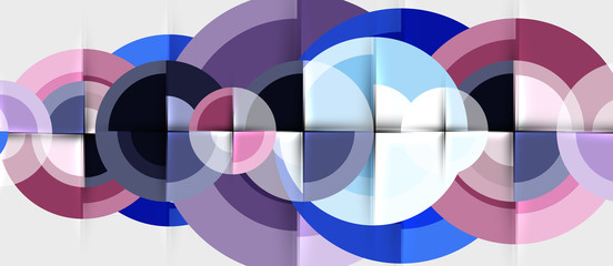 Fototapeta premium Geometric design abstract background - circles