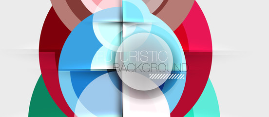 Fototapeta premium Geometric design abstract background - circles