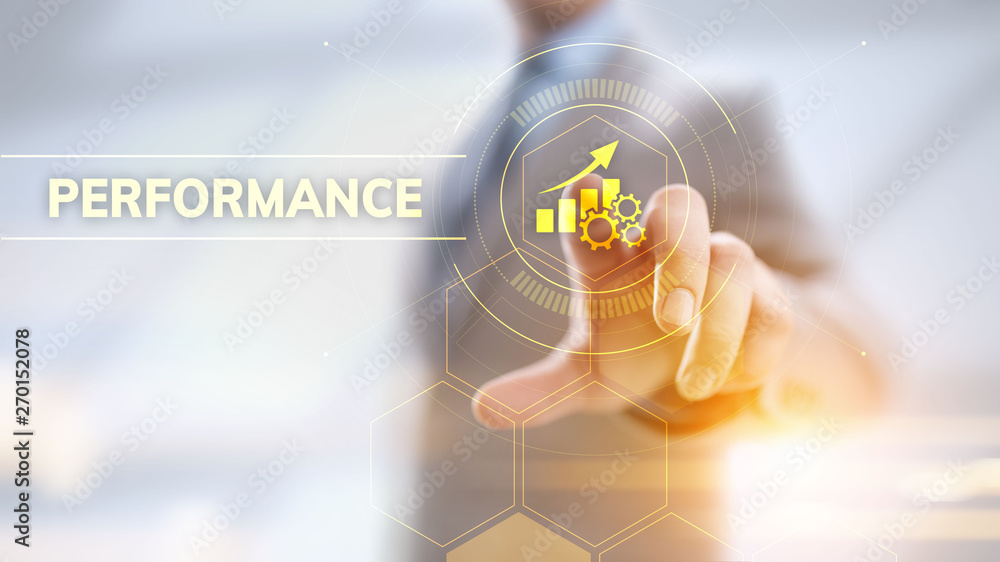 Poster kpi key performance indicator increase optimisation business and industrial process.