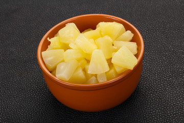 Marinated pineapple pieces