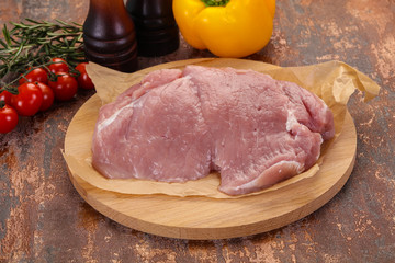 Raw pork meat