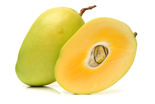 mangos on white background 