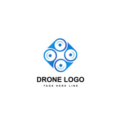 drone blue logo vector