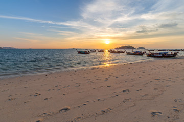 Beautiful Tropical beach at sunrise beach , Koh Lipe island , Satun,Thailand