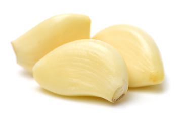 fresh garlic isolated on white background 