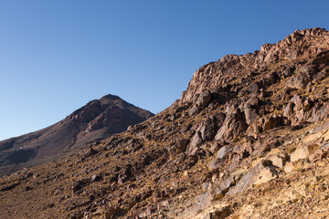 Amazing Sunrise at Sinai Mountain, Mount Moses with a Bedouin, Beautiful view from the mountain	