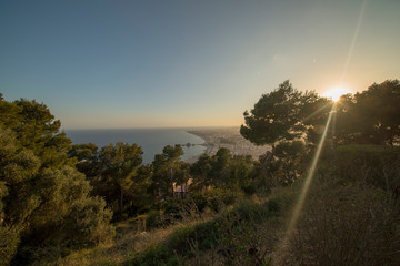 Obraz premium Blanes on the Costa Brava from the castle