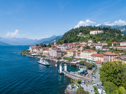 Village of Bellagio. Como lake, Italy. Tourist destination in Europe © Simone Polattini