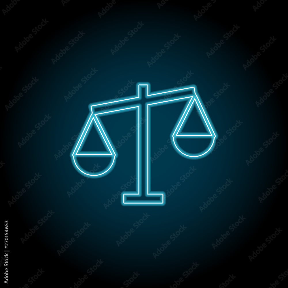 Poster libra neon icon. simple thin line, outline vector of charts and diagrams icons for ui and ux, websit
