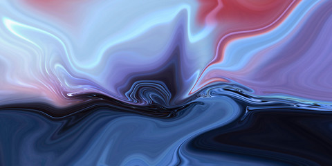 Illustration of liquid acrylic resin. Divorces and smooth lines of paint, colors. Pearl modulations. Abstraction of acrylic, epoxy, neon background, halftones.