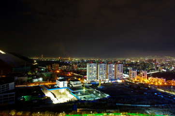 ザイサントルゴイの丘から見たウランバートルの夜景