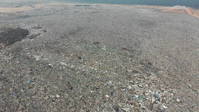 Plastic pollution crisis. Trash sent to Malaysia for recycling is instead dumped in a giant garbage mountain