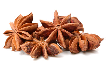 Various seasonings on white background 