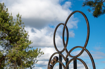 Wedding rings on the background