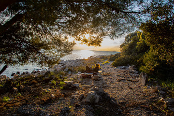 Sunset on beach