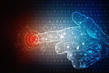  2d illustration technology background