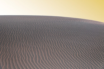 Sand dunes in the desert