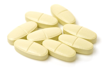 pills isolated on white background