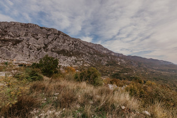 Fototapeta na wymiar Montenegro landscape autumn view