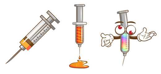 syringe vector set graphic design