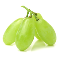 green grapes on white background