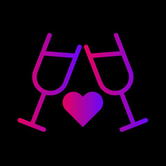 WEDDING ICON ILLUSTRATION VECTOR