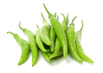 fresh chili on white background