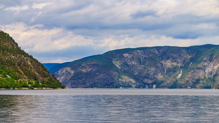 Fototapeta na wymiar Mountains fjord landscape, Norway