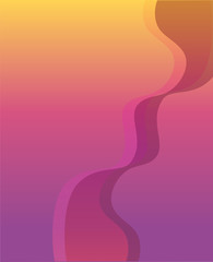 abstract pink and yellow background with colored waves