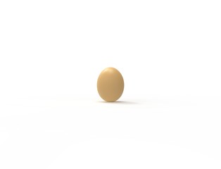 3D rendering of an egg isolated in white background