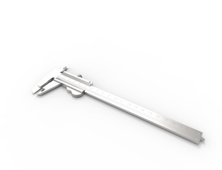 3D rendering of a calliper isolated on white background