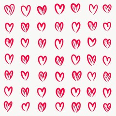 Love Hearts Element by Hand Drawn