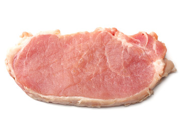 Raw pork meat isolated on white background