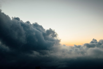 Fototapeta premium huge cloud at twilight of sunrise