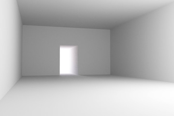 Empty Room Interior,  3d Render Illustration