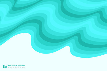 Abstract blue wavy sea pattern design decoration background.  illustration vector eps10