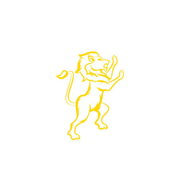 Royal Lion King / Crest Logo. Lion shield logo design template ,Lion head logo ,Element for the brand identity ,Vector illustration. Lion logo design inspiration - Vector
