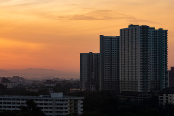 Fototapeta na wymiar Morning landscape in Pattaya, dawn.