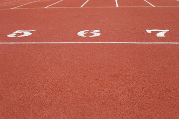 Athletics Track Lane Numbers