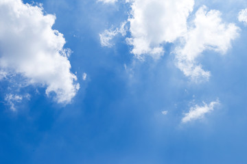 Cloud over summer blue sky, season and weather concept background