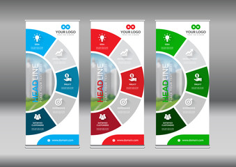 Business Roll Up. Standee Design. Banner Template. Presentation and Brochure Flyer.