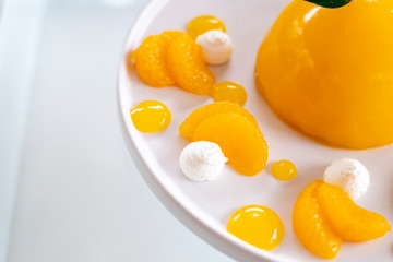 minimal orange fruit cake