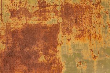 Grunge rusted metal texture. Rusty corrosion and oxidized background. Worn metallic iron panel.