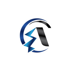 logo modern flash with type A