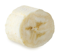 banana sliced isolated on white background clipping path