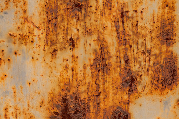 Abstract corroded colorful rusty metal background, rusty metal texture. Peeling paint and rusty old metal