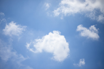 White cloud and blue sky background